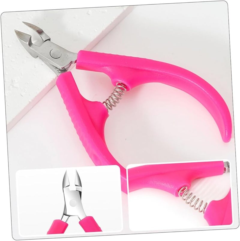 Stainless Steel Cuticle Clipper With Plastic Handle For Manicure Hangnail Removal - Image 4